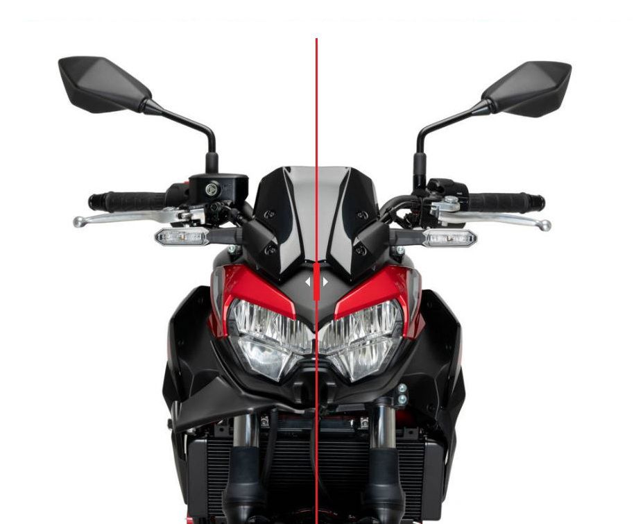Naked Front Spoiler mat zwart Puig voor Kawasaki Z650 '21- - MDI